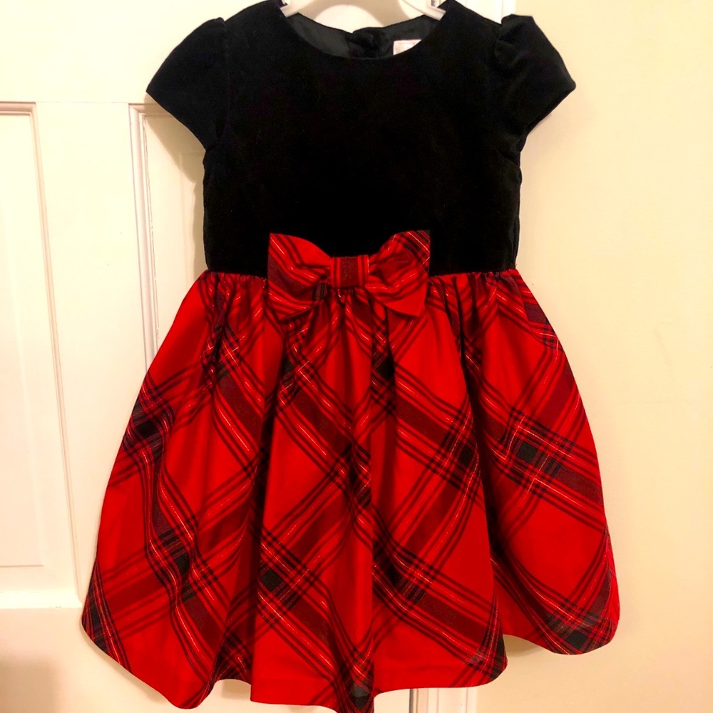 Gymboree holiday Christmas red plaid dress girls size 5T